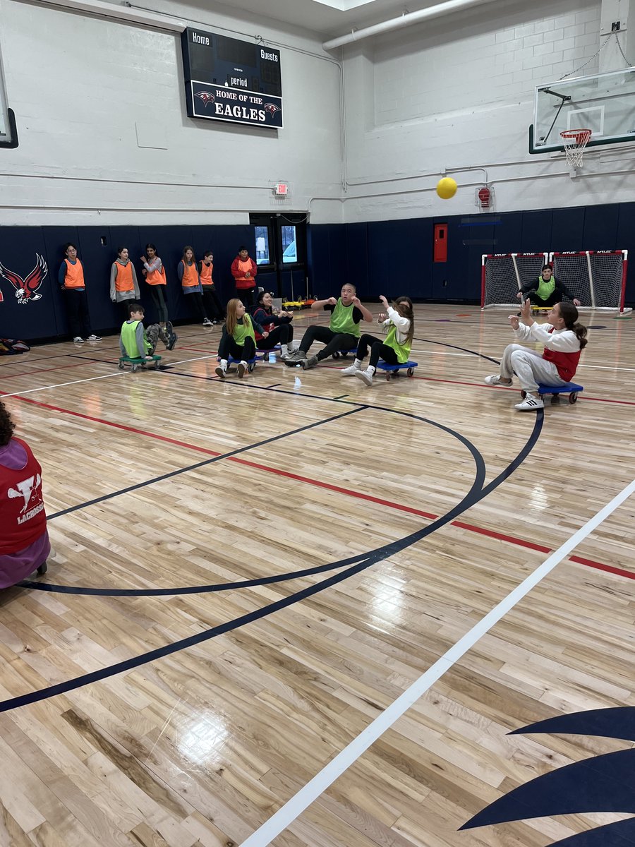 Inclusive PE squad at EMS enjoying some scooter handball!!🤾