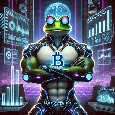 Bassfrog_sol's tweet photo. Neon glow, charts pumping, and Bassfrog standing tall. 

The grind never stops, the bass never drops. 🔊 

#BASSFROG #CyberpunkHustle #CryptoVibes #solana #memecoin https://t.co/FidayYAgE6