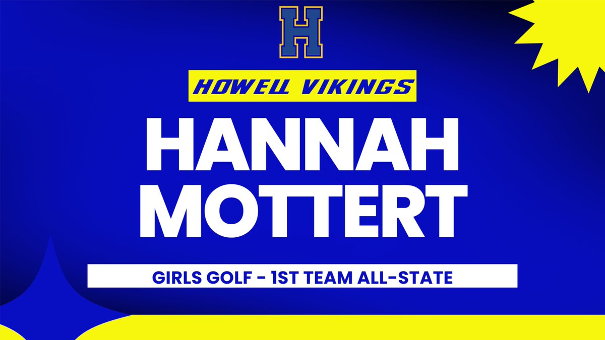 Congratulations to Hannah Mottert on earning 1st Team All-State! The talented Viking helped lead the Girls Golf program to 3 straight Final Four finishes. Hannah was also a 2 time State Medalist. Hannah will further her education and golf career at UCM next year!
