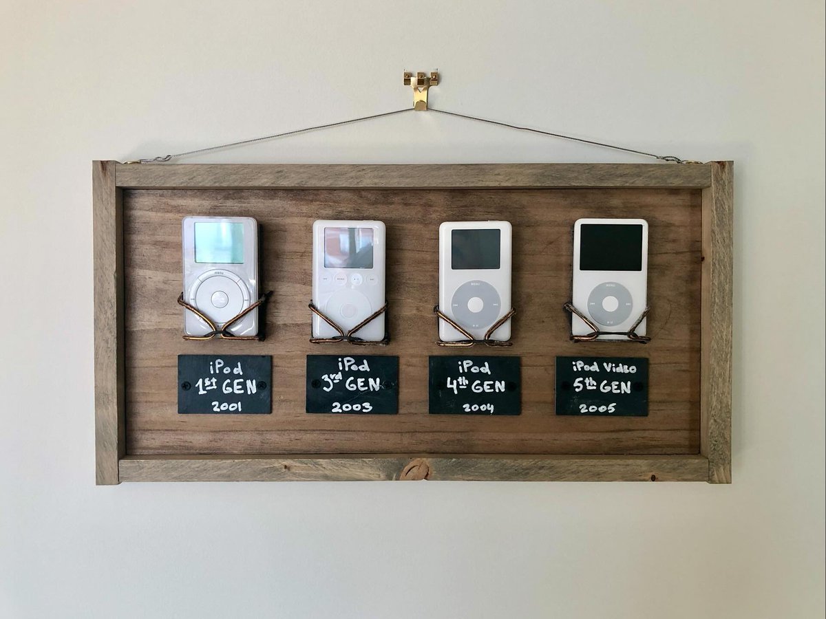 Throwback to the mini DIY project to display some of my favorite iPods.
