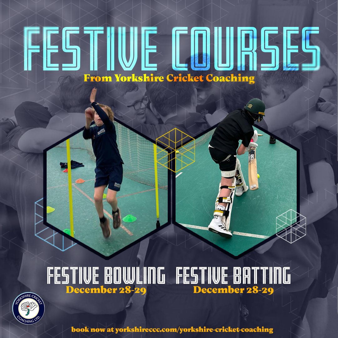Yorkshire CCC (@yorkshireccc) on Twitter photo Level up your game this winter! Join <a href="/YorksCoaching/">Yorkshire Cricket Coaching ๐</a> Festive Masterclasses at Headingley, Dec 28-29. Batting & Bowling sessions for ages 9-16. ๐ช๐ฅ
Limited spotsโbook now! ๐ yorkshireccc.com/yorkshire-cricโฆ Level up your game this winter! Join <a href="/YorksCoaching/">Yorkshire Cricket Coaching ๐</a> Festive Masterclasses at Headingley, Dec 28-29. Batting & Bowling sessions for ages 9-16. ๐ช๐ฅ
Limited spotsโbook now! ๐ yorkshireccc.com/yorkshire-cricโฆ
