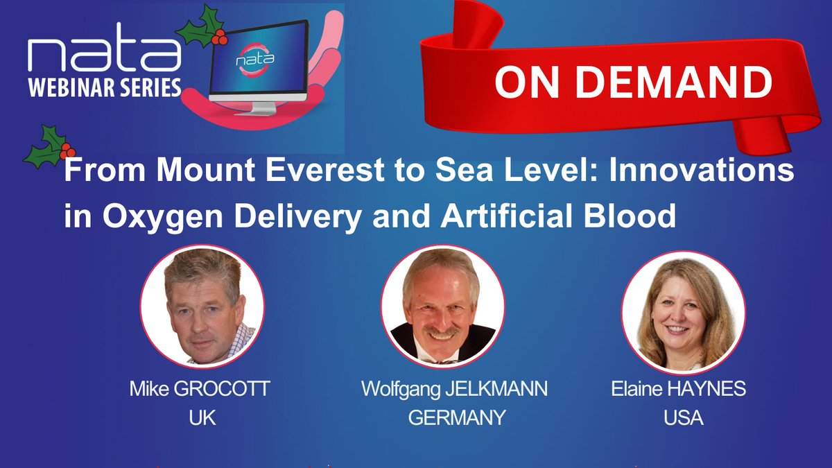 📢The recording of this instructive webinar is in high demand!
- Xtreme Everest: Life at the Limits?
- Misuse of #EPO in Sports 
- Artificial #Bloody 

💻Watch it here nataonline.com/monthly-live-w…