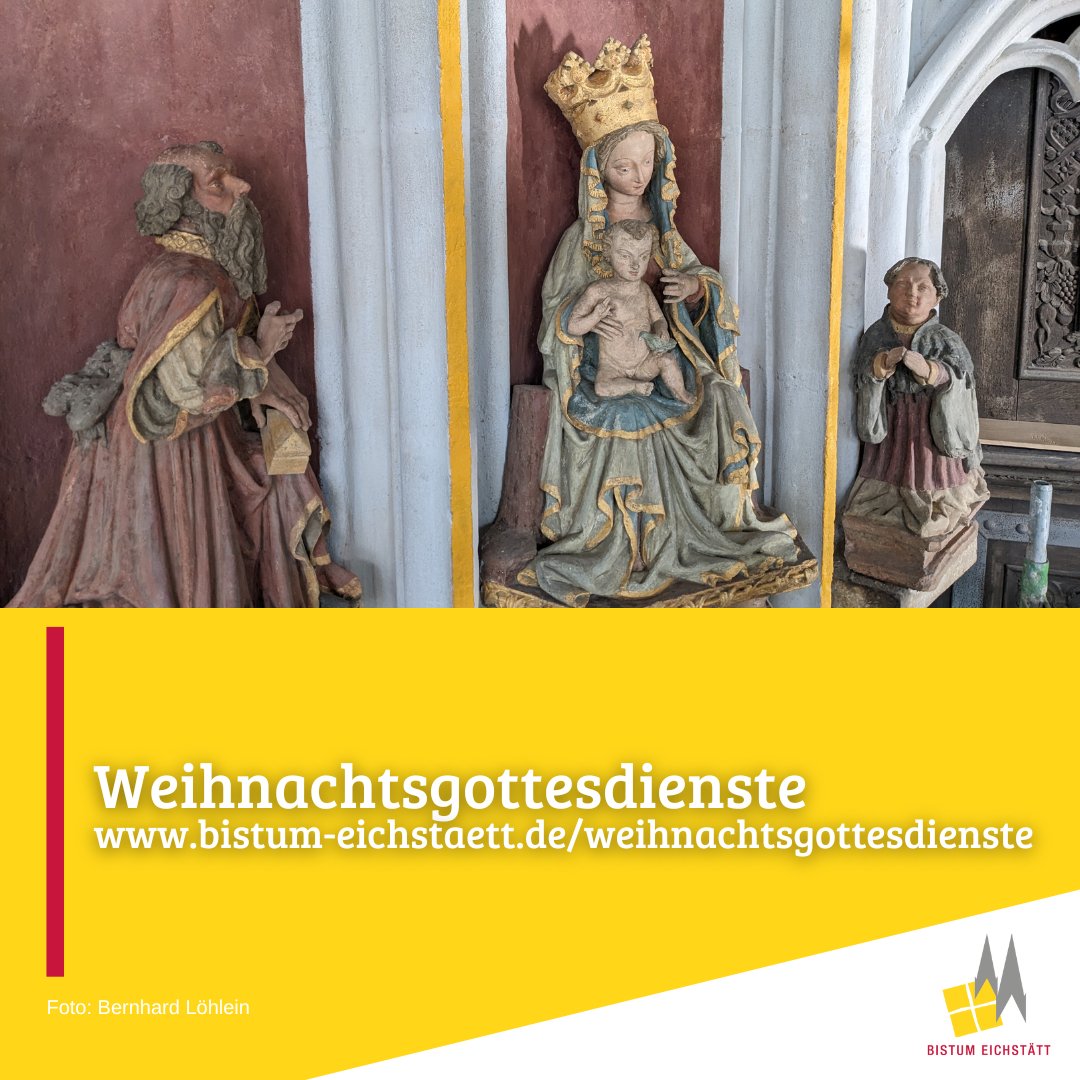 Erstmals seit fünf Jahren wird im frisch sanierten #Eichstätter #Dom wieder mit festlichen #Gottesdiensten #Weihnachten gefeiert. Dienstag, 24. Dezember, um 22.30 Uhr: #Christmette; Mittwoch, 25. Dezember, um 10 Uhr - Gottesdienst bistum.org/weihnachtsgott…