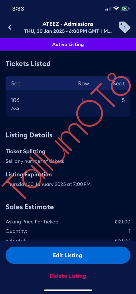 tallum0T8's tweet photo. WTS 1 Ateez in Manchester ticket for 30th of Jan. I got better seats so no longer need this one. Proof contains a ss of my other tickets. Can transfer ASAP as AXS finally sent us the tickets. Mine is up for sale but I will just remove the listing 🫶

#ATEEZManchester #ATEEZ https://t.co/YEDlWvEcdc