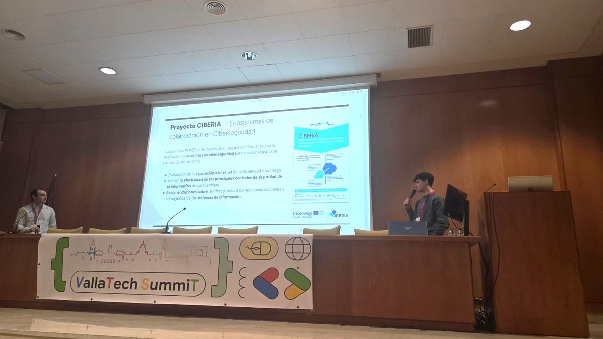 ProyectoCiberia's tweet photo. 🔒 En #VallaTechSummit2024, @Cidaut presentó el #ProyectoCiberia, destacando soluciones en ciberseguridad industrial.

Durante su intervención, Nicolás G. y Enrique Rodríguez Núñez presentaron las soluciones avanzadas en al del proyecto. 

▶️https://t.co/yBFjvukmDe https://t.co/udrkg5YXPF
