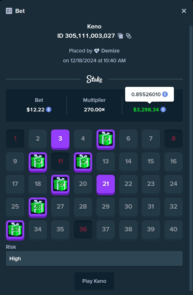 demize21's tweet image. Getting in my early Workout @stake @StakeEddie #Originals #Keno Ez$ 🤑📈