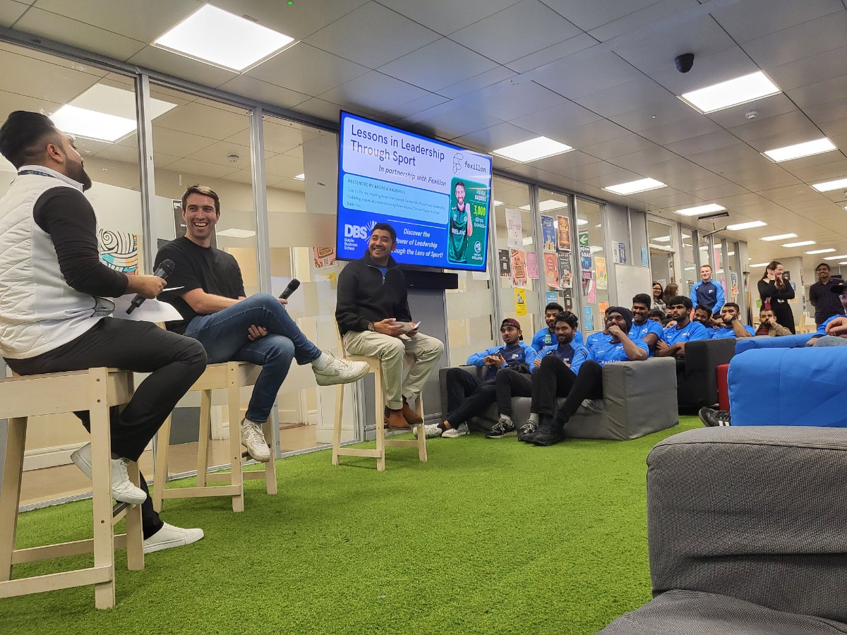 Pictures from our sports scholarship programme launch in partnership with <a href="/DBScollege/">DBS | Dublin Business School</a>. Fexillon is so proud to sponsor DBS Cricket Club, the current National Champions of Indoor Cricket at University level in Ireland! Learn more about our partnership: bit.ly/4gl3Miz