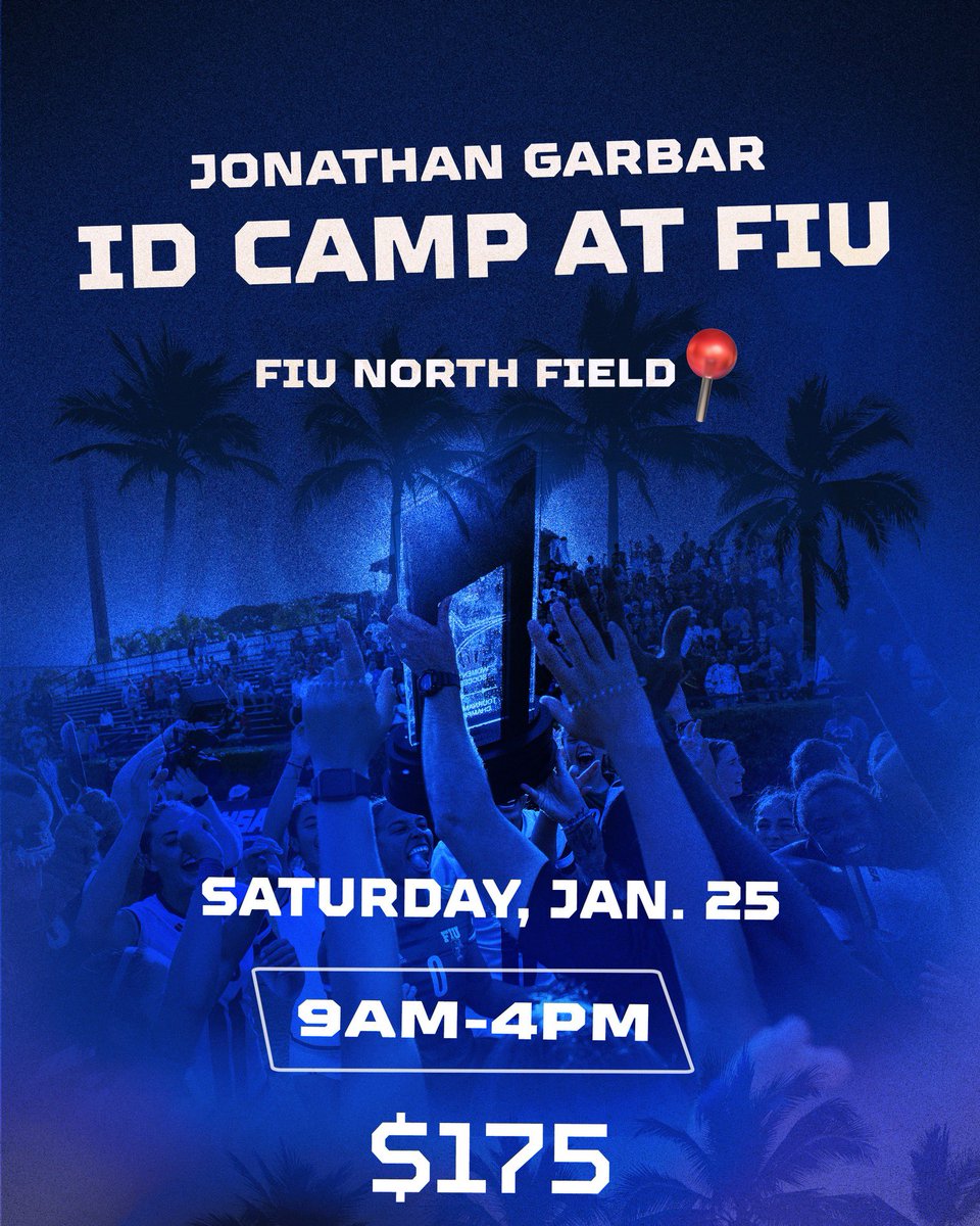 Registration is OPEN for Coach Garbar’s ID Camp on January 25th 🗓️

Click the link below below to sign up! ⬇️
fiusports.com/GarbarIDCamp