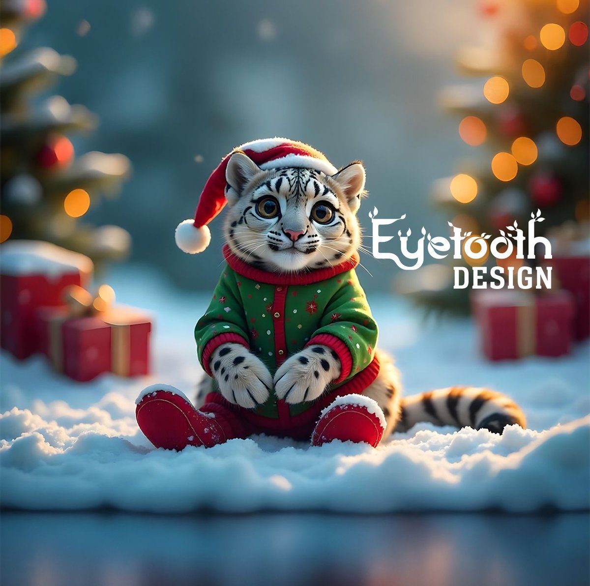 EyetoothDesign's tweet image. Wishing you a paws-itively purrfect Christmas and a roaring start to the New Year! 🎄❄️