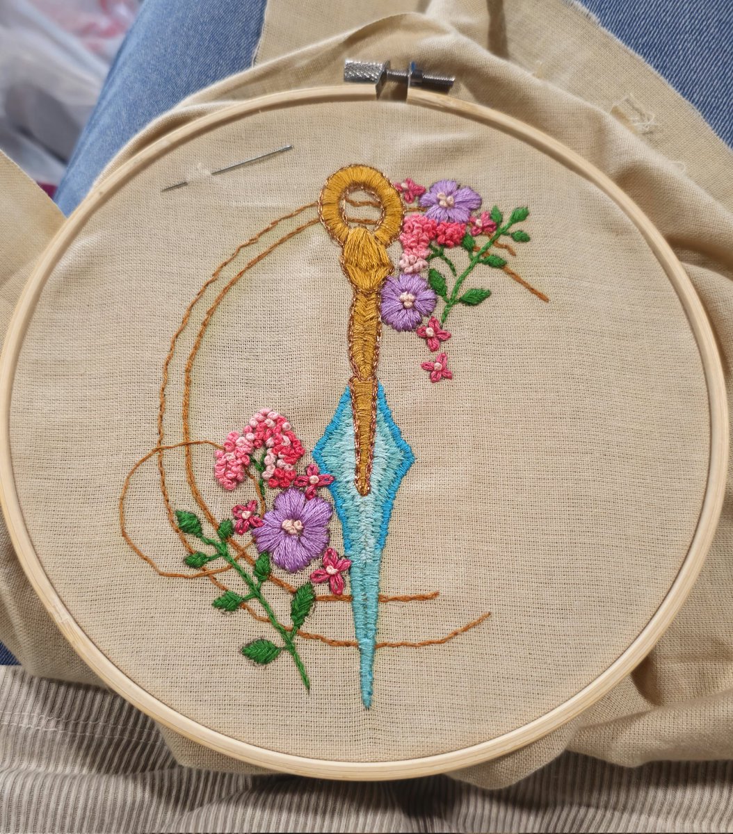 JustASpoiledBat's tweet photo. I have maybe about 4 hours left in Veilguard, which prob will stream today or tomorrow. I cried during yesterday's stream. 😅 

Other than that, I've been making X-mas presents and doing some Veilguard embroidery. 😊 Not bad for my first time, I don't think. 😁 https://t.co/weOTZEt7Jq