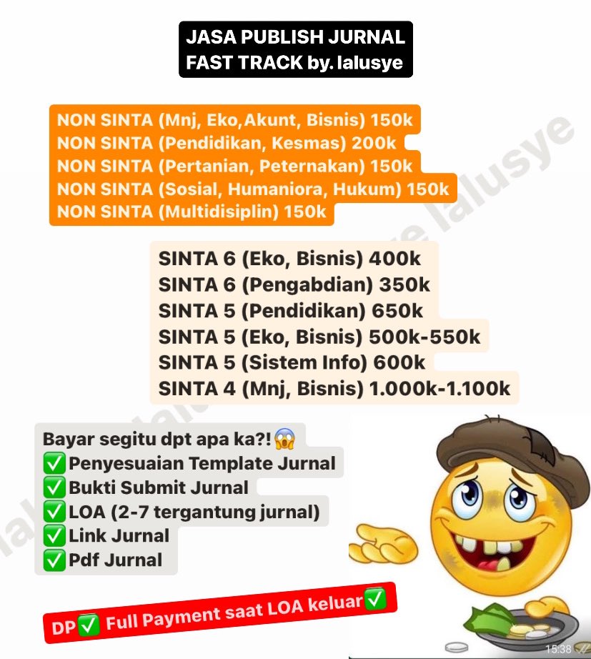 PUBLISH JURNAL SINTA 𝟅𝟈 tweet media