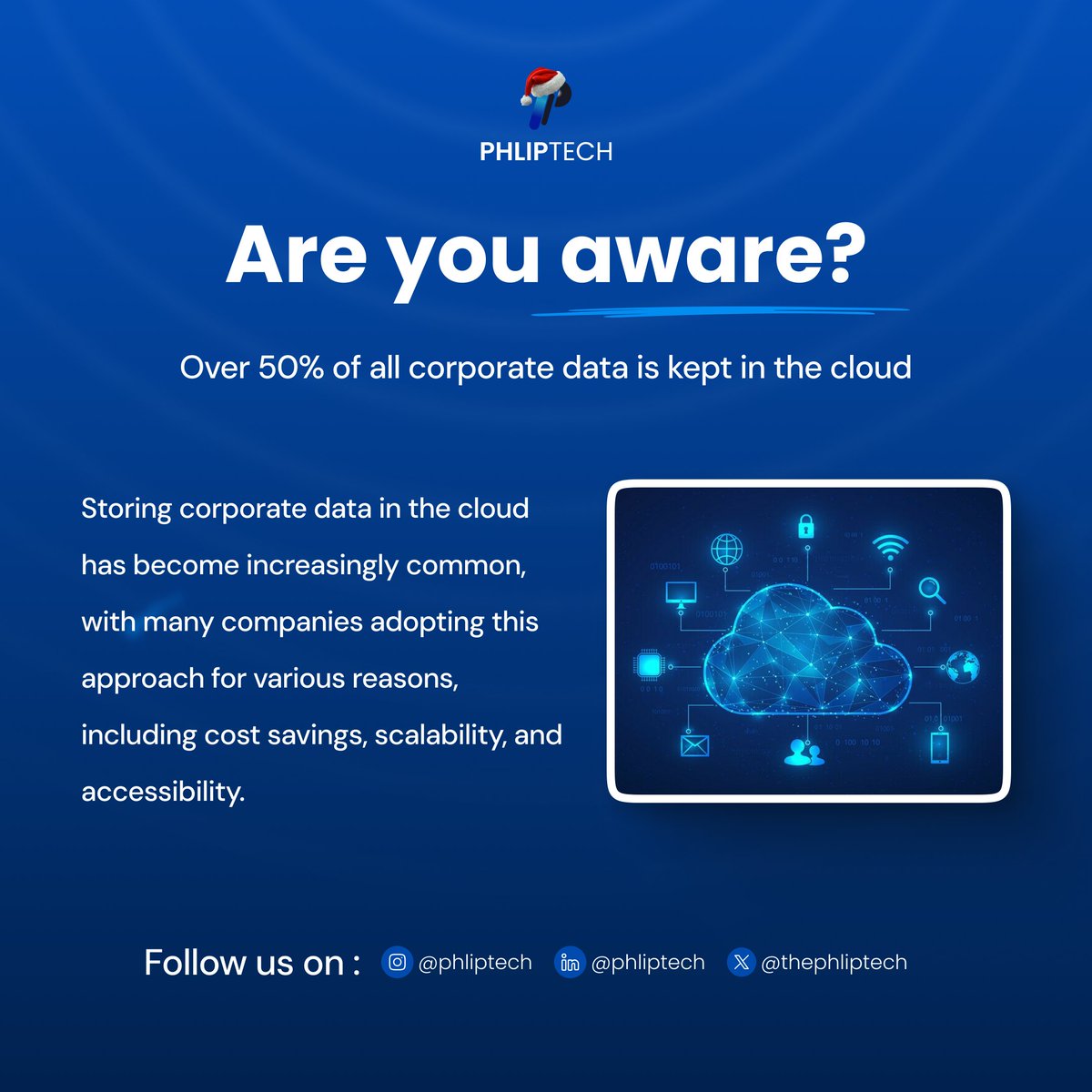 phliptechlabs's tweet photo. Did you know that 50% of all corporate data is stored in the cloud? 👀
#cloud #coporate #corporatedata #dataprotection #datasecurity https://t.co/kgKLgKqzy8