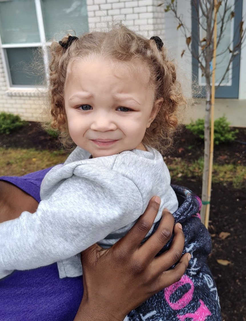This little girl was found wandering alone in the parking lot of an apartment complex at 4506 Fennel Road about 30 minutes ago. She is safe and unharmed but it is unknown where she lives. Officers are actively canvassing the area. If you have information, please call 9-1-1.