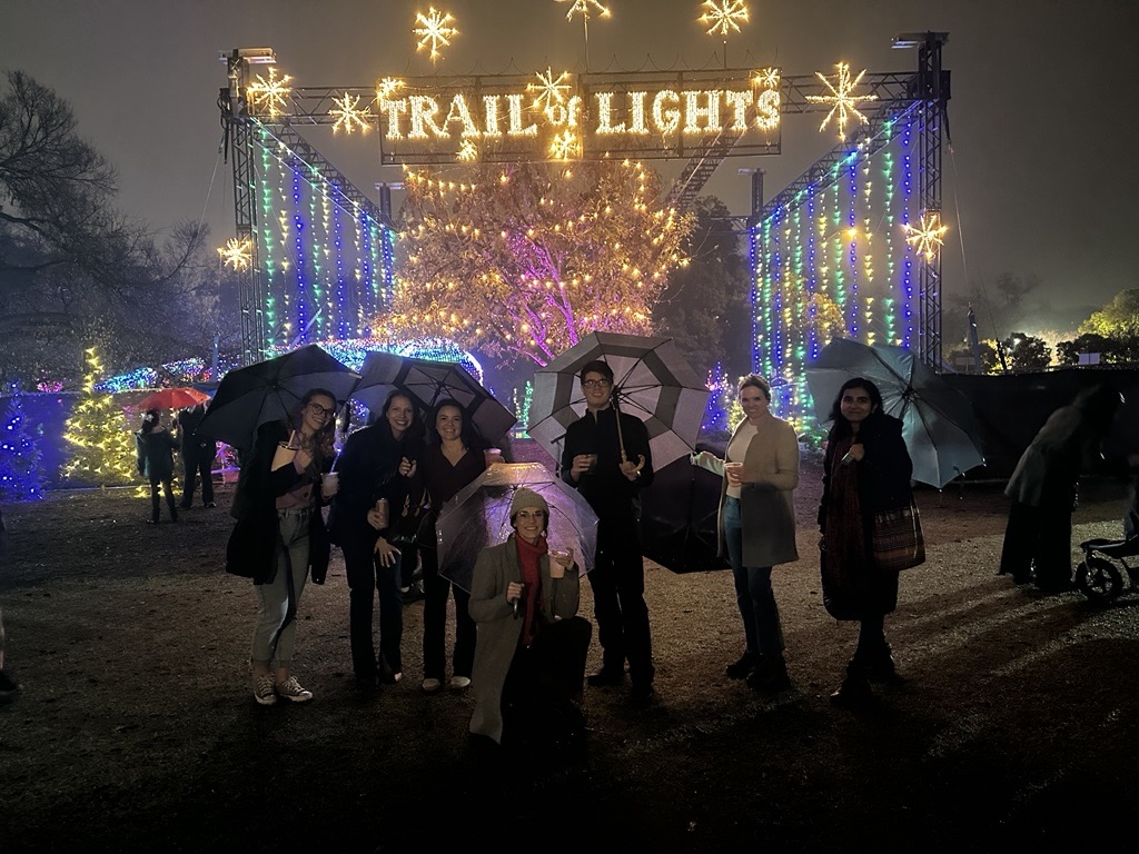 The Office of Career &amp; Life Design invited their PhD Career Pathway Fellows to an evening at the Austin Trail of Lights! 🤘 We hope all of our graduate students and postdocs have a restful winter break and get to enjoy time with family and friends!