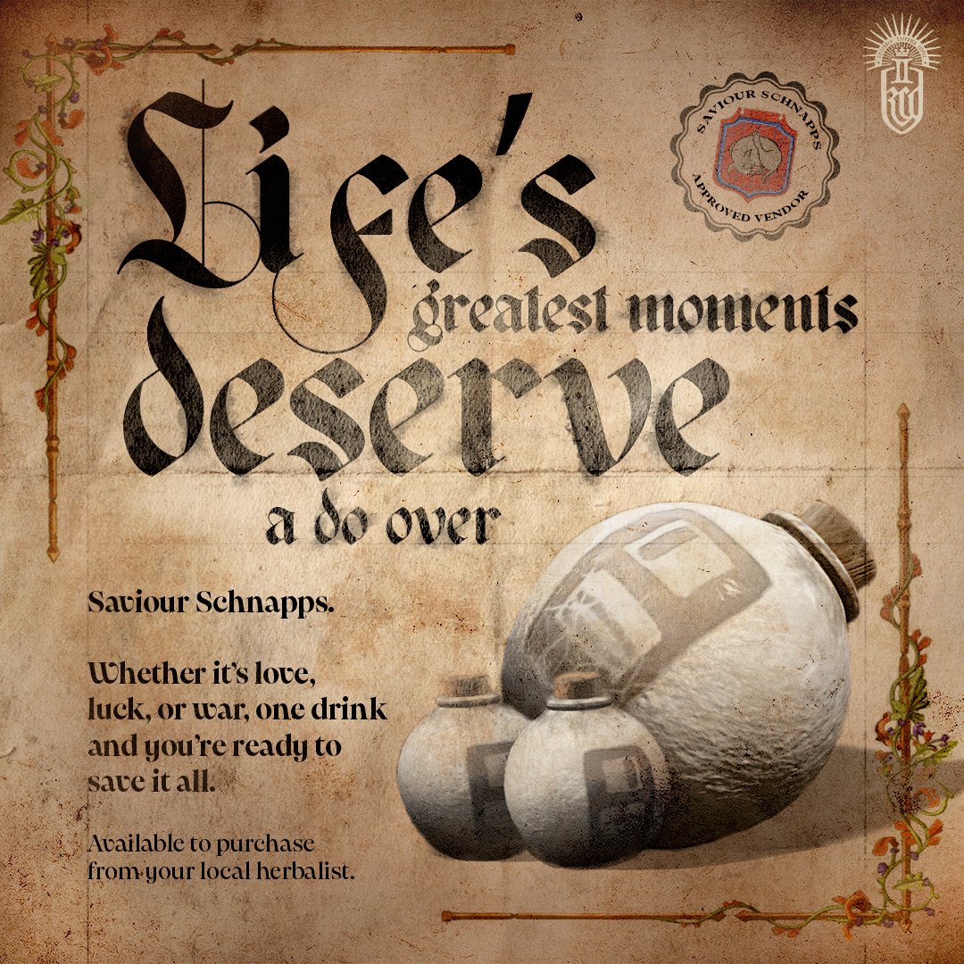 KingdomComeRPG's tweet image. Life rarely grants second chances… but Saviour Schnapps does. #KCD2
