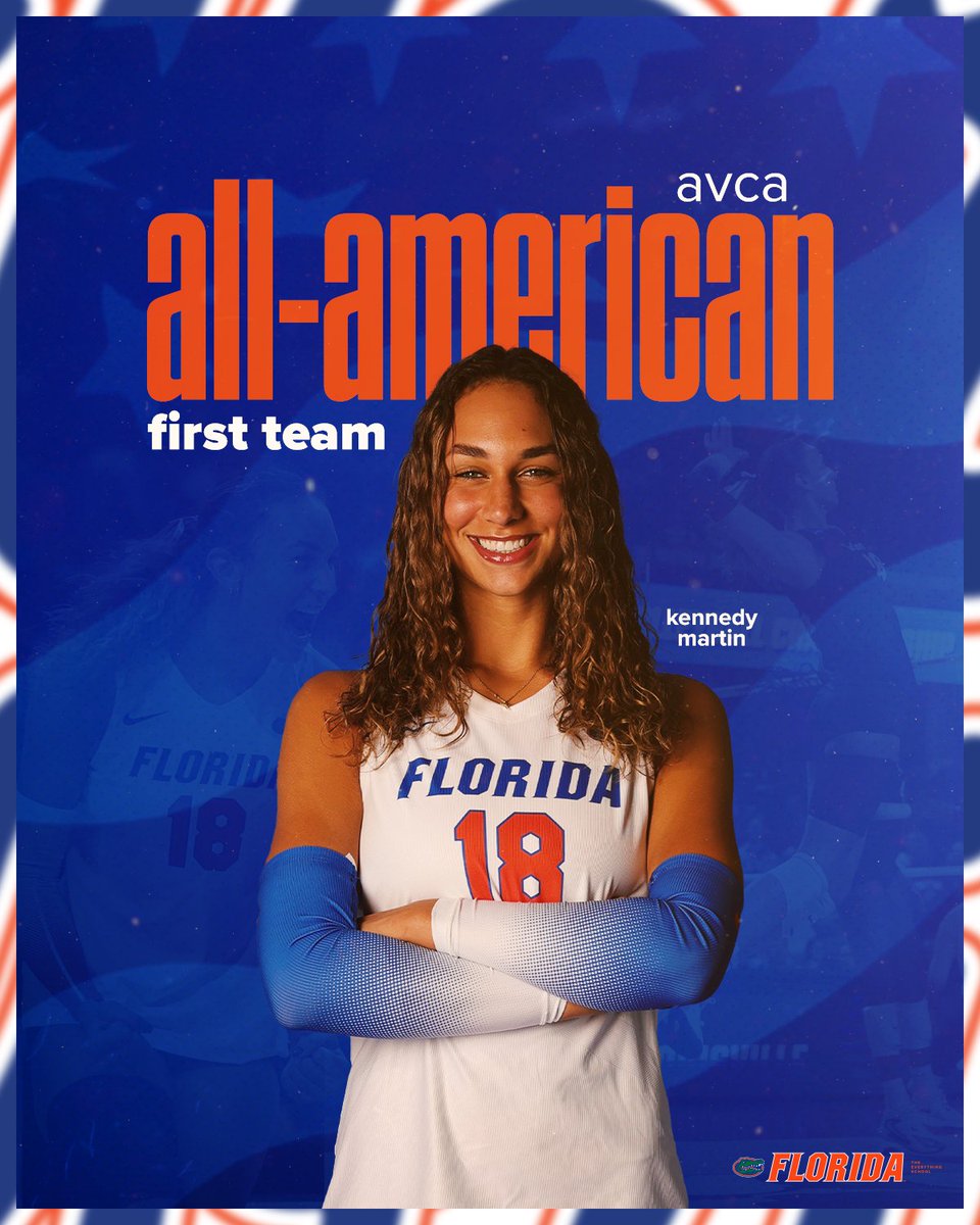 First Team All-American status unlocked 🔓

Kennedy Martin receives her 2nd career All-American honor! 

Details » bit.ly/4fta7Hg |  #GoGators