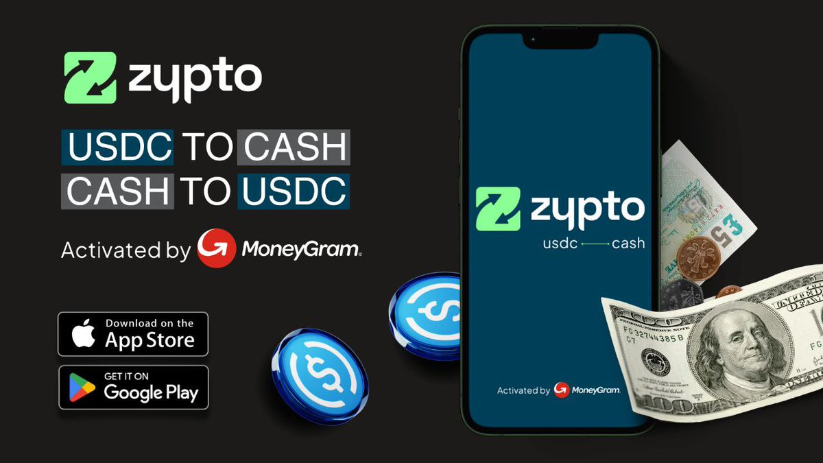 ZyptoApp's tweet image. Zypto x MoneyGram Partnership Is Now LIVE!

Access cash from your USDC holdings with ease — now available at select MoneyGram locations near you. Whether you're converting crypto to cash or cash to crypto, it's fast, simple, and secure. 🔄💸

Don't miss out! Find a participating…