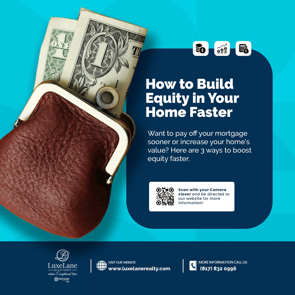 LuxeLaneRealty's tweet photo. Building equity in your home isn’t just about waiting—it’s about strategy. Whether you want to pay off your mortgage faster or grow your property’s value, here are three ways to make it happen:

1️⃣ Make Extra Payments  
Applying even a small amount extra to your principal eac... https://t.co/je4Qih6jPt