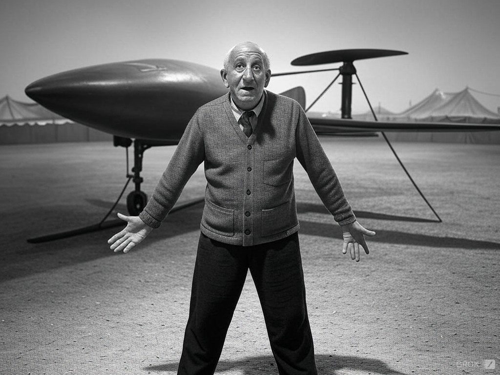 boas_phil's tweet photo. "What drone?" - U.S. government spokesman     (Image by @grok) https://t.co/Ua9LMmftpa