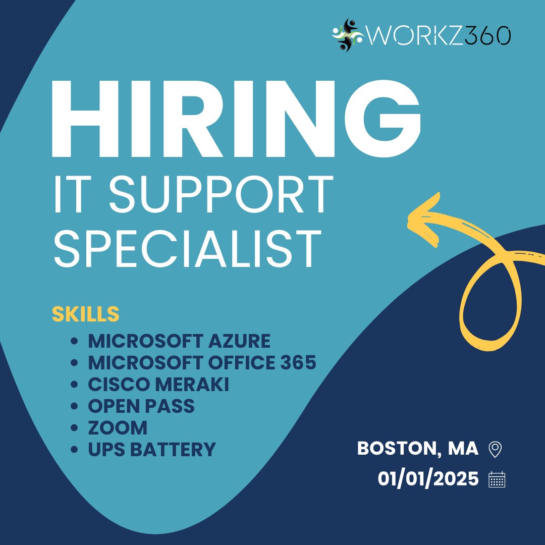 workz360's tweet image. 🚨Job For Skilled IT Support Specialists!! 
To apply, download the Workz360 App: Simply scan the QR Code!

#Workz360 #BostonEmployment #ITSupportExperts #HiringITPros  #ITProfessionals #HiringInBoston  #RecruitingITSupport #ContractualPositions #BostonHiring