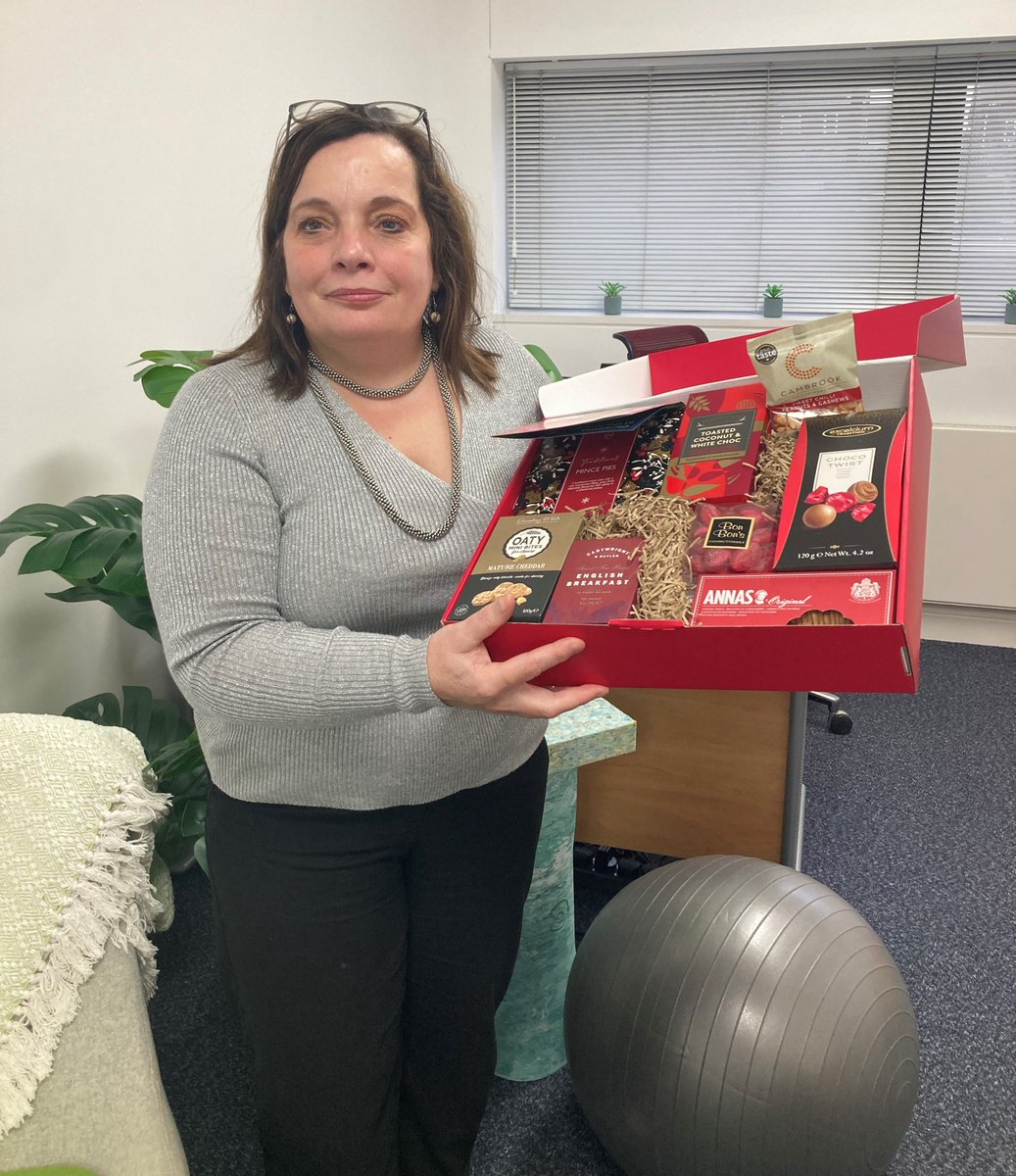 BusinessTheDeep's tweet photo. Congratulations to Paula of @examofficehelp on winning the luxury #ChristmasHamper from our #Raffle! 🎁

Thanks to all who entered, all money raised will be going towards @dove_house's #ChristmasAppeal.  🎄

#TDBC #BusinessCentreAtTheDeep #ChristmasRaffle #PrizeDraw #Charity https://t.co/L2YRa1j1qi