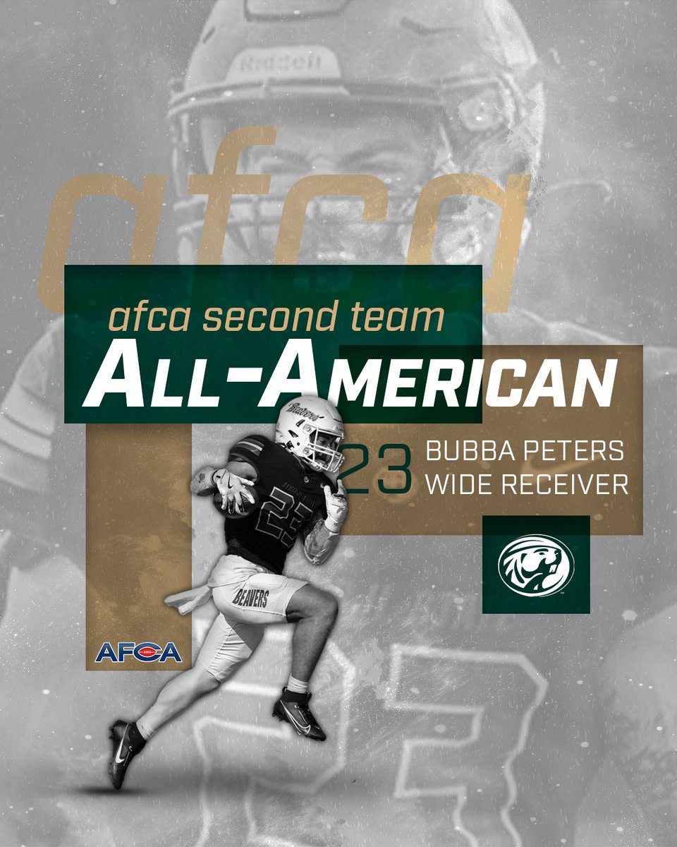 . <a href="/bubbapeters23/">Brice Peters</a> is OFFICIALLY an <a href="/WeAreAFCA/">AFCA</a> All-American!!!

#GrindTheAxe #GoBeavers