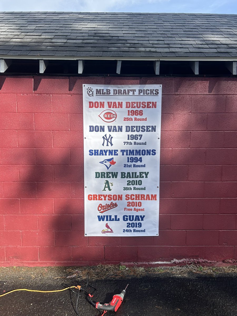 Updating our  signs around the field for our draft picks, All-Americans, All-Region etc 🐾🐾