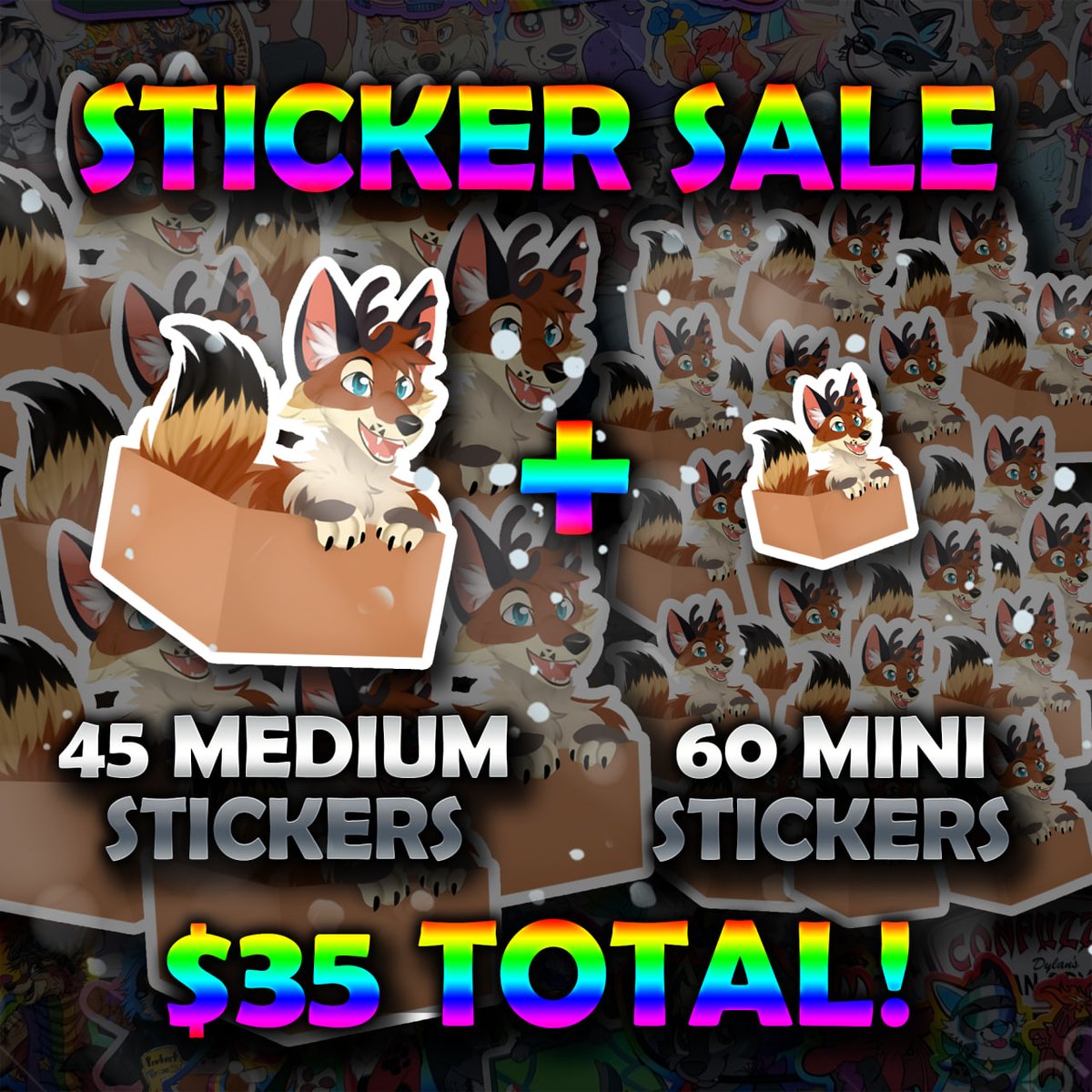 ⛄️ WINTER STICKER SALE ⛄️ 

🐺 105 STICKERS FOR $35 ONLY!!! 🐺

45 Medium AND 60 Mini Stickers!

*Prices in USD, shipping extra
📲DM to Claim: t.me/AlpineDeerWolf
