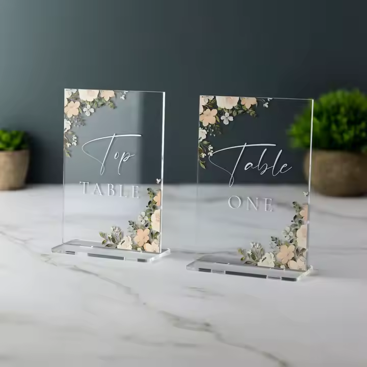 Elegant acrylic table name cards—customizable, durable, and perfect for weddings, events, or professional settings
acrylickdsx.com
WhatsApp：8618204038313

#CustomAcrylicDesigns #UniqueAcrylicProducts #AffordableAcrylicProduct #WeddingEventDecor #AcrylicCraftingSupplies