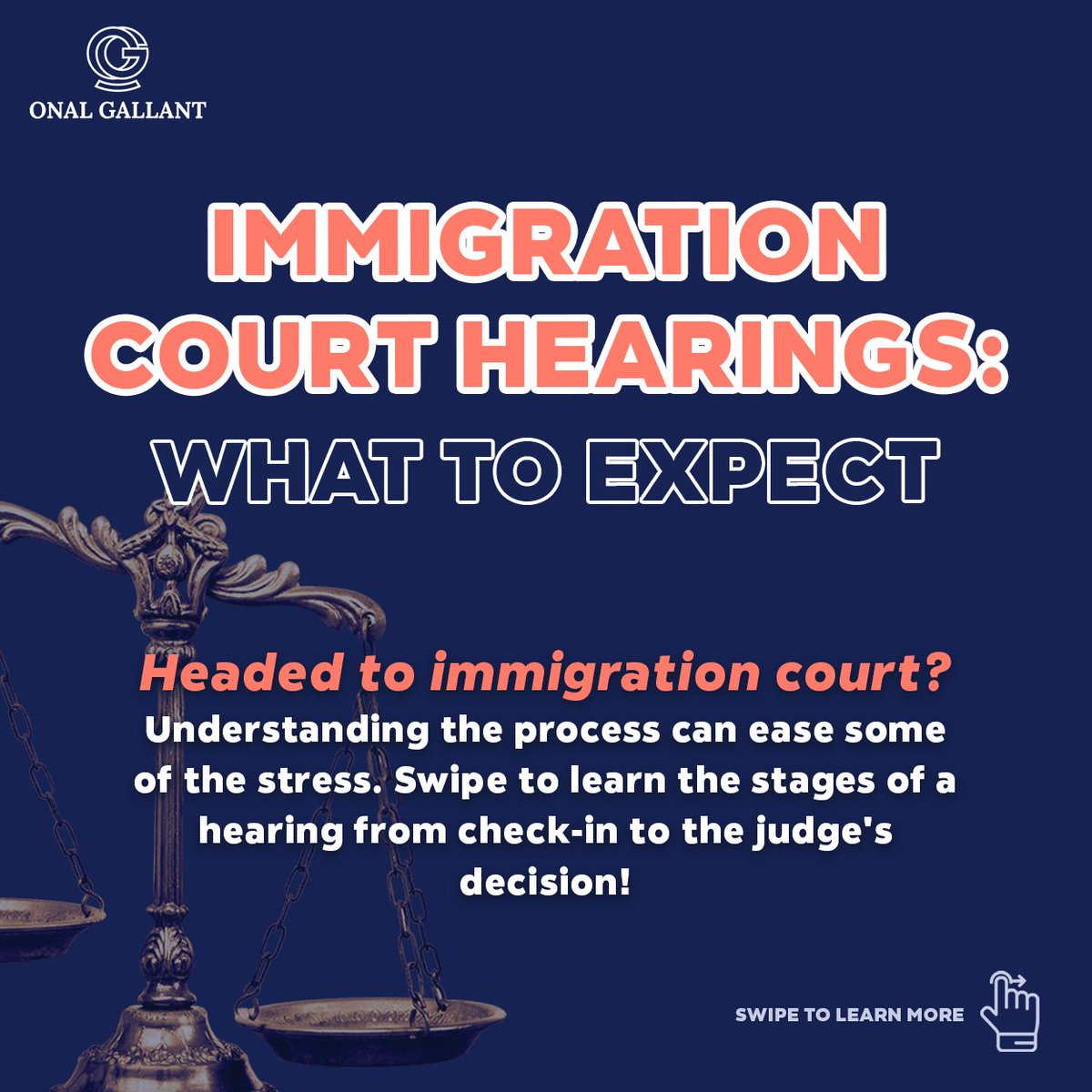 Onalgallant's tweet photo. Feeling overwhelmed by the immigration court process? 🤔

Swipe through to learn about the key stages, from check-in to the final decision. Remember, understanding the process can help alleviate stress. https://t.co/UWMNVs0tYS