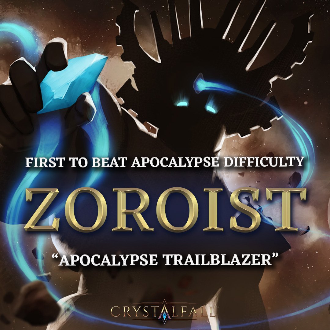 BackToGamingG's tweet photo. Victory at its finest! 🏆 Huge congratulations to @ZoroistMaze | BTGG | YGG for claiming the #1 spot in the @PlayCrystalfall !!!
Your skill and perseverance have paid off big time!
#backtogamingguild #btgg
#TopPlayer #GuildPride #Champion https://t.co/JUiAjtizl0