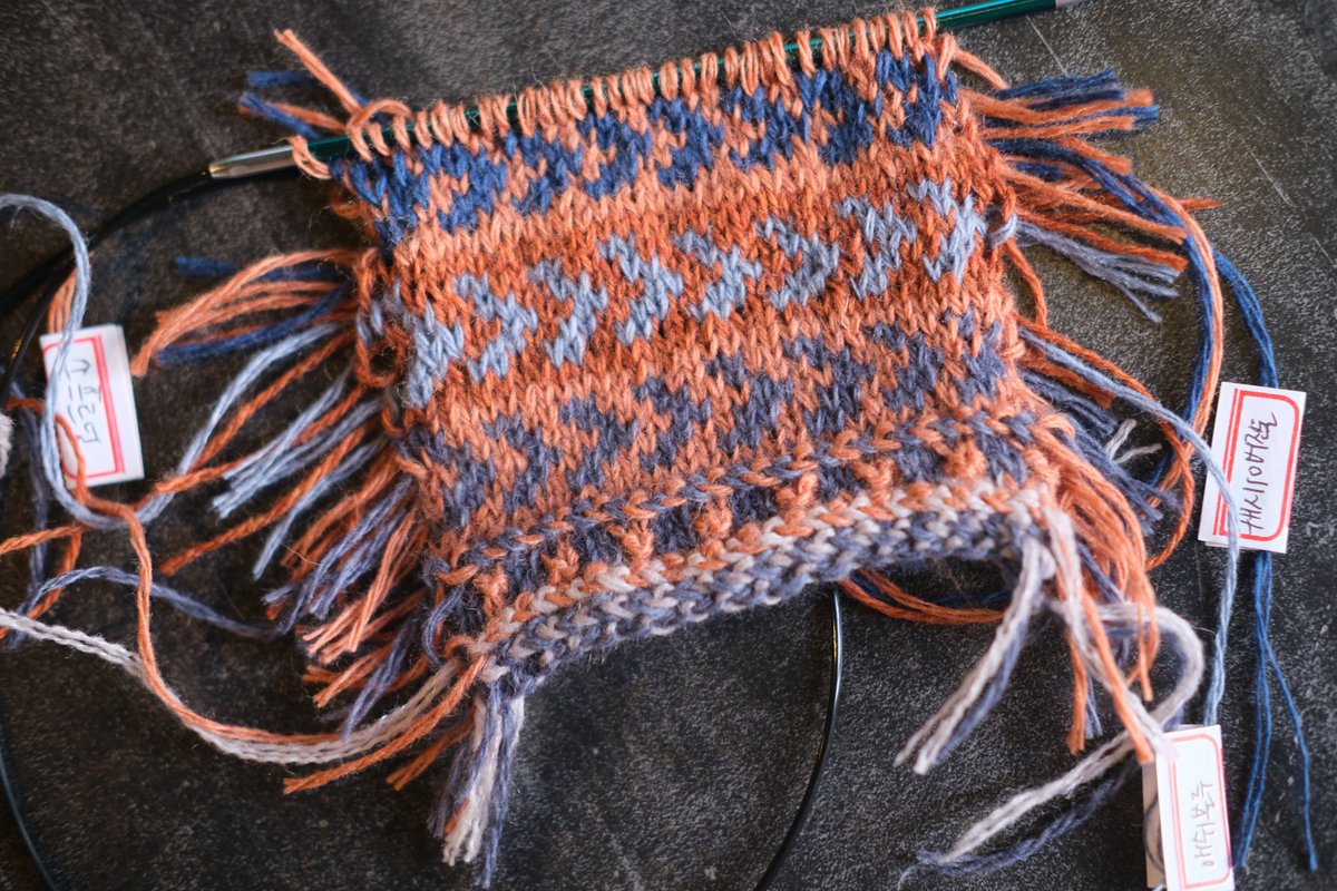 allknitvader's tweet image. 2025년 첫 원데이클래스 주제는 '배색 스페셜'입니다.

강좌 커리큘럼

- 페어아일과 인따르시아 
- 상황별 걸어뜨기 방법 (Catching floats)
- 래더백 자카드로 배색하기 (Ladder back jacquard)
- 더블니팅으로 배색하기 (Double knitting)

원데이클래스 신청링크
forms.gle/d2YfR7yAyNsnAN…