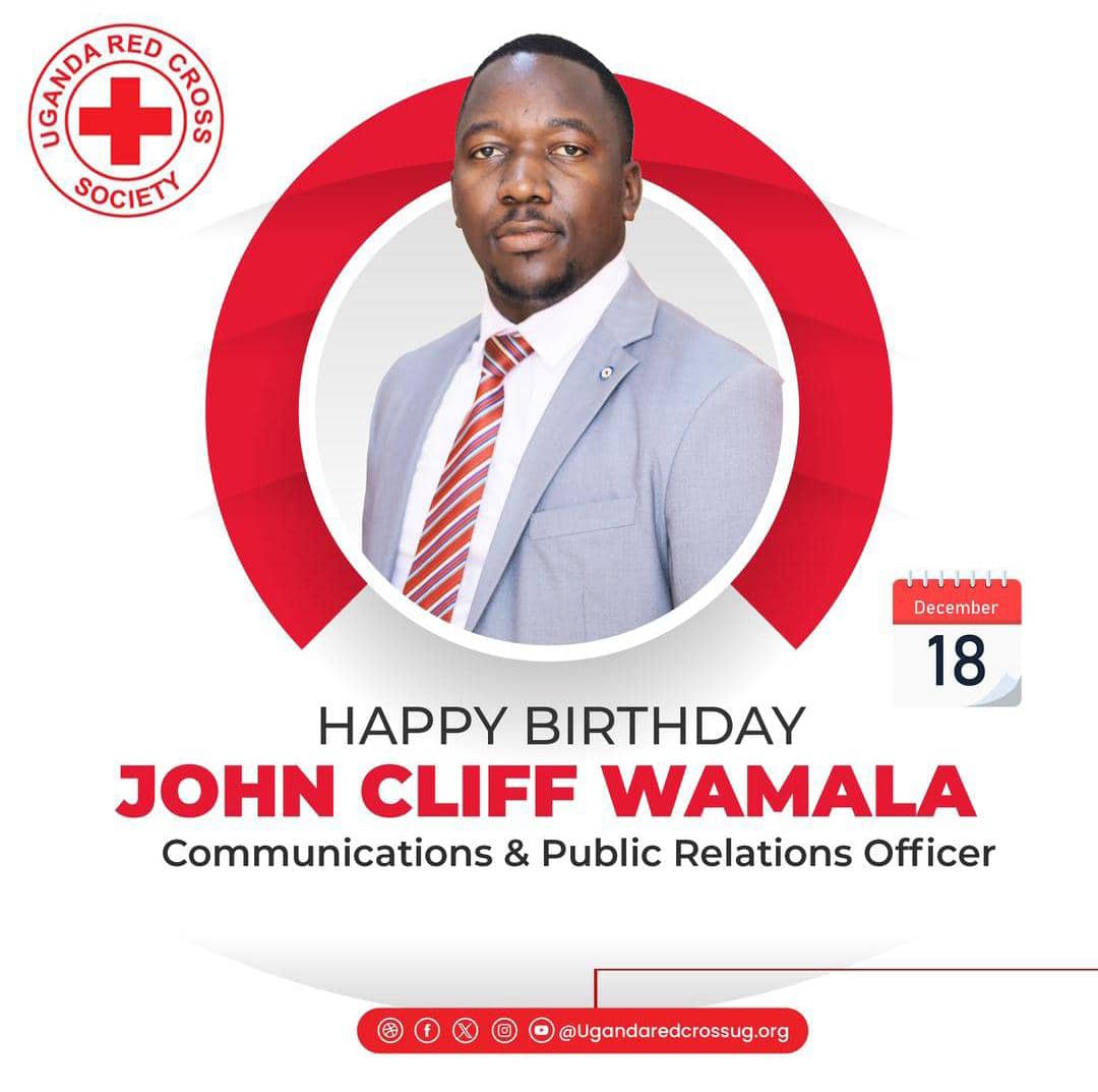 Uganda Red Cross Society (@ugandaredcross) on Twitter photo Wishing our Staff <a href="/JCWamala/">John Cliff Wamala</a> a beautiful day today. Happy birthday to you JCW.
May you enjoy your new age.
We appreciate your services as a National Society. Wishing our Staff <a href="/JCWamala/">John Cliff Wamala</a> a beautiful day today. Happy birthday to you JCW.
May you enjoy your new age.
We appreciate your services as a National Society.