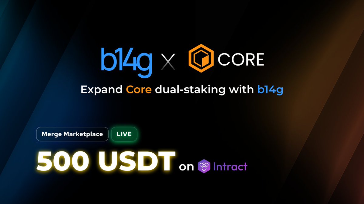 Dual-staking on Core offers sweet APY,
but you have to stake both BTC &amp; CORE at the right ratio.

Short on one side? Your yield DROPS.

But with the b14g Merge Marketplace, that problem disappears.

We’re thrilled to launch b14g Merge Marketplace to unlock the full potential of