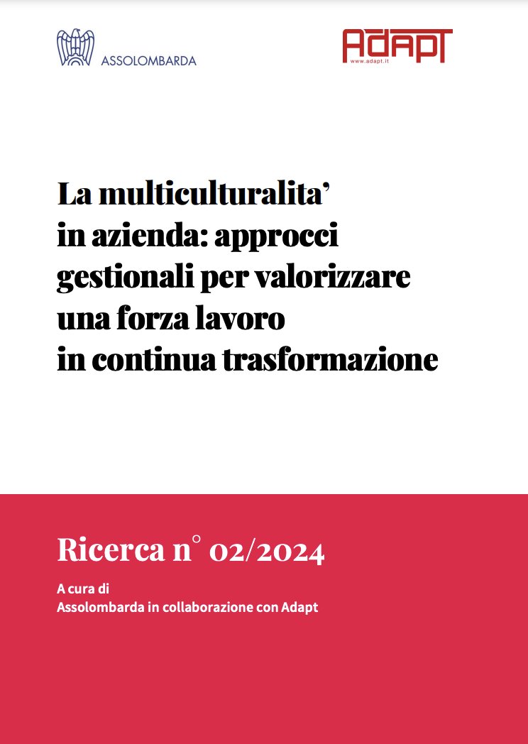 bollettinoADAPT's tweet photo. 📅Oggi è il #Migrationday e vi consigliamo la lettura di una #ricerca che abbiamo realizzato in collaborazione con @Assolombarda sul tema della #multiculturalità in azienda.
➡️La trovate in #openaccess qui: https://t.co/FPCnyFY9pZ https://t.co/XMh8XBJHdp