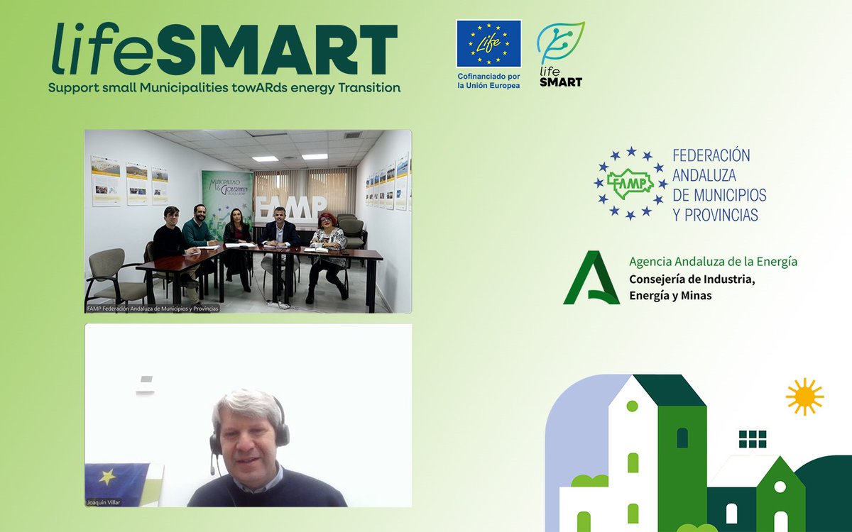 FAMP refuerza la cooperación interinstitucional con el proyecto europeo Life-SMART.

Hoy en Sevilla, la secretaria general de la FAMP, <a href="/YolandaSezCuev1/">Yolanda Sáez Cuevas</a>, se reunió con Joaquín Villar, responsable del Dpto. de Internacionalización, Innovación y Proyectos Singulares de <a href="/EnergiaAnd/">Agencia Andaluza de la Energía</a>.