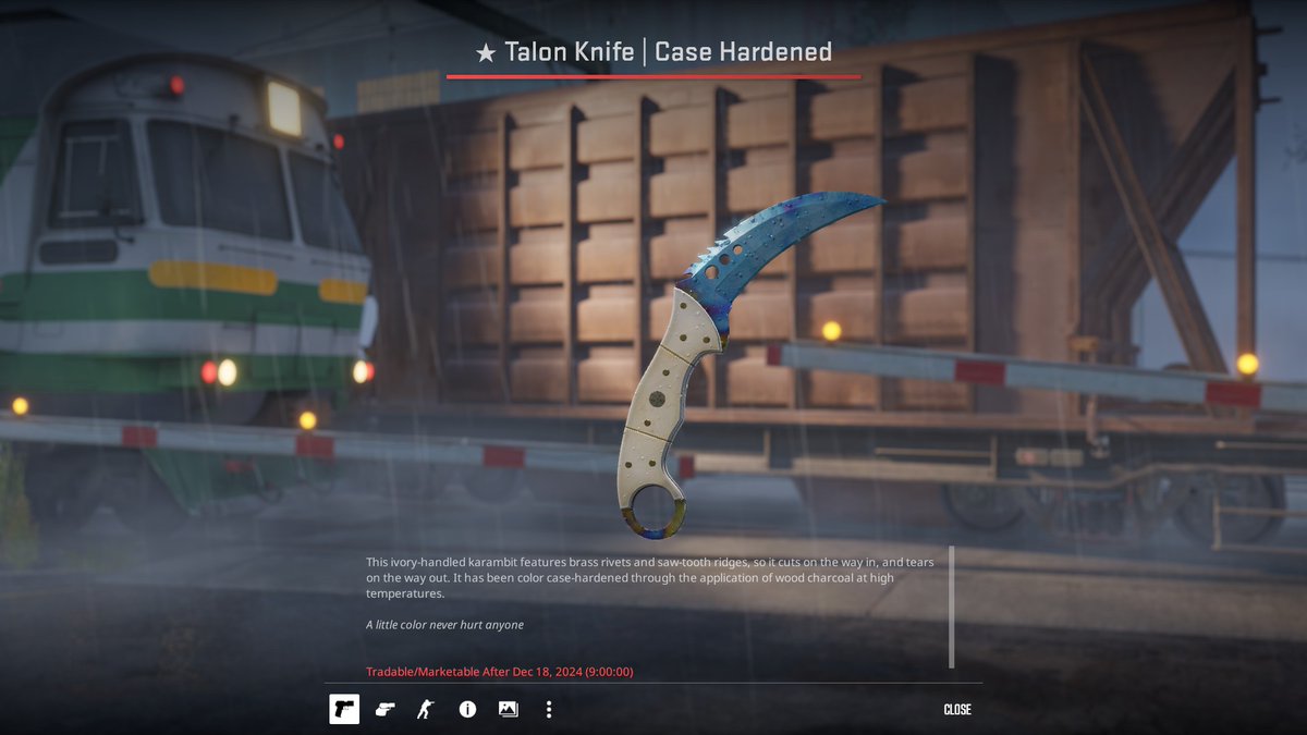 olafkswg's tweet photo. (Minimal Wear) Talon Knife | Case Hardened Blue Gem - Pattern 450 💍

Buyout - $2900
Current highest offer - None

Can take items/csfloat/crypto/youpin