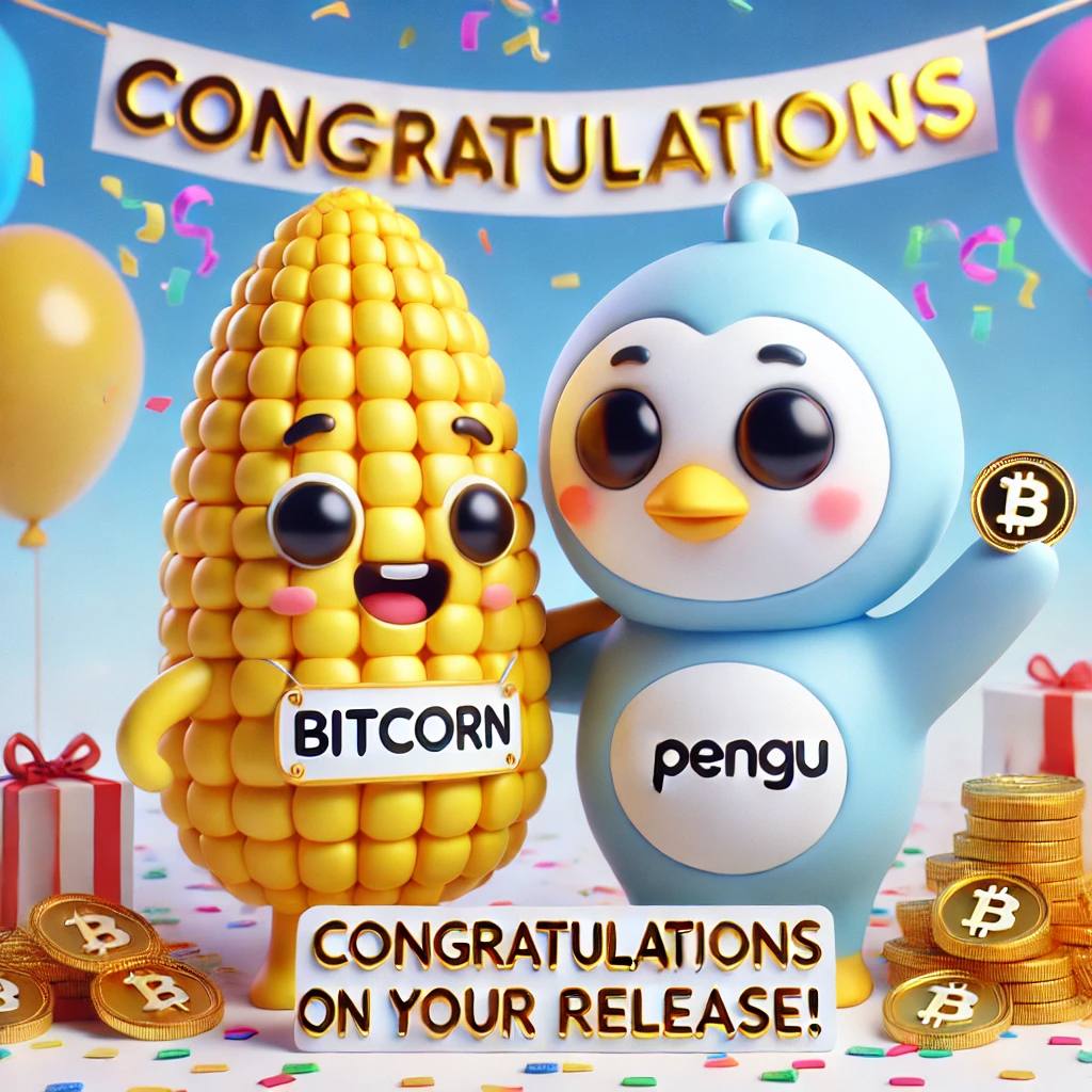 BitcornCTO's tweet image. Corn × pengu

#bitcorn $pengu #pengu