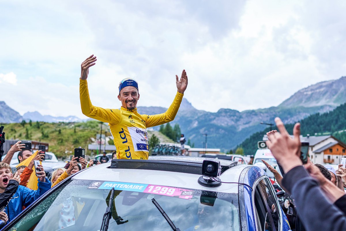 soudalquickstep's tweet photo. One of cycling’s last romantic riders, a champion, a Soudal Quick-Step legend, an amazing teammate, a winner 🤩

Thank you for making us dream and then turning the dreams into reality, Julian 🤗 

The Wolfpack 💙 https://t.co/0o8L6kIPaI