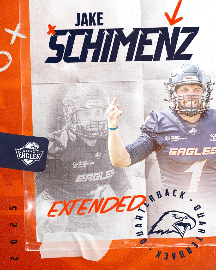WarsawEagles's tweet image. 💣💣💣
Wzmocnienia zza oceanu na sezon 2025 🦅🏈

🦅 QB - Jake Schimenz 🇺🇲

🦅 DB - Kevin Sherman 🇺🇲

🦅 OL - Murilo Machado Silva 🇧🇷

#WarsawEagles2025 
#StayHungry #StayFly
#PFL1 #nflpl