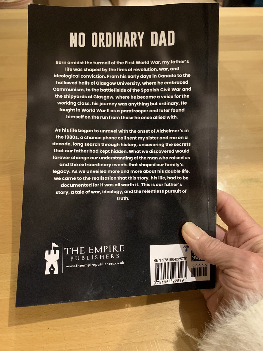 I’m delighted to announce that my book, No Ordinary Dad, is now available on Amazon.
It is the story of the man who raised me and the secrets he kept hidden and my subsequent search for the truth.
<a href="/civil_spanish/">TheSpanishCivilWar</a> 
<a href="/secondworldwar_/">The Second World War</a> 
<a href="/longlostfamily/">Long Lost Family</a>