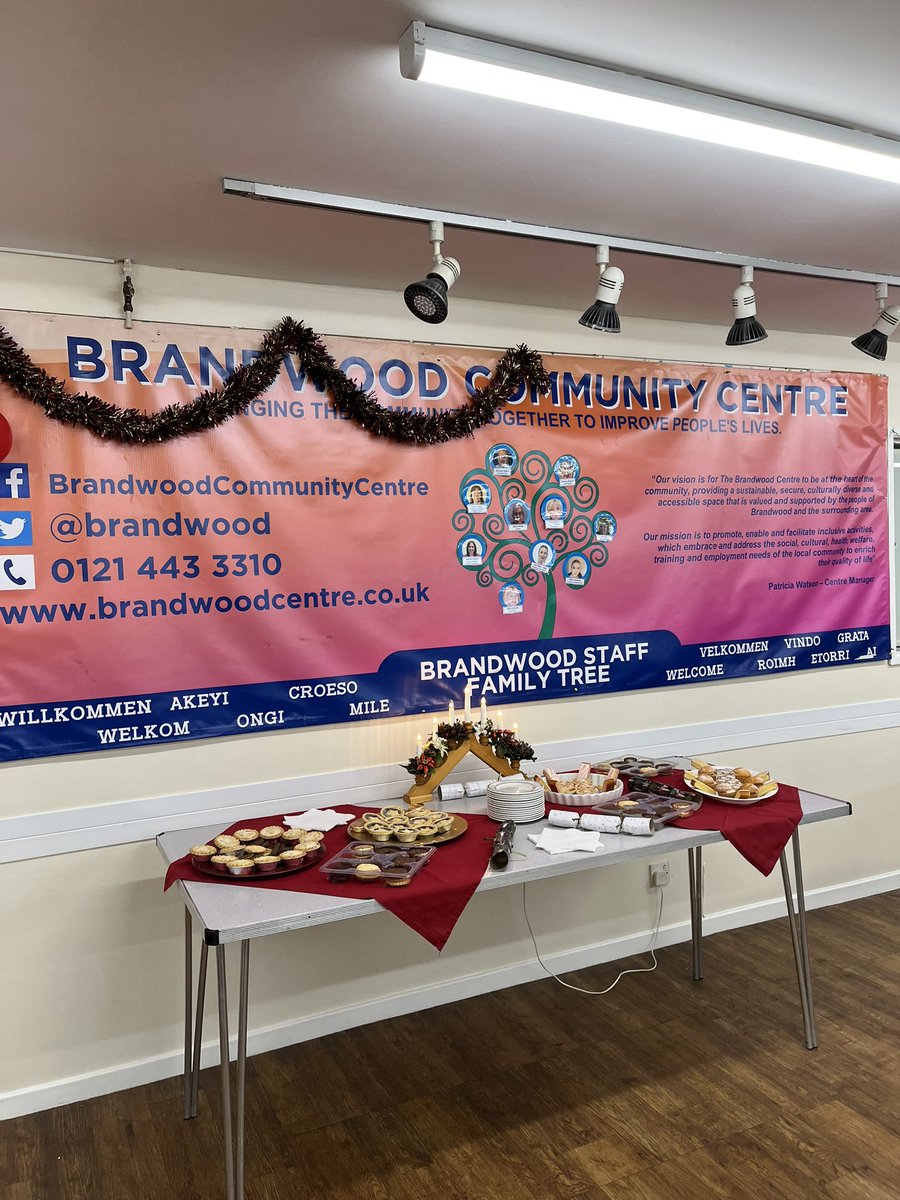 At the wonderful <a href="/BrandwoodCentre/">Brandwood Centre</a> today to promote <a href="/BhamCityCouncil/">Bham City Council</a> Shared Lives offer at the <a href="/SellyOakNNS/">Selly Oak Constituency N’hood Network Scheme (NNS)</a> Christmas Networking Lunch 🎅