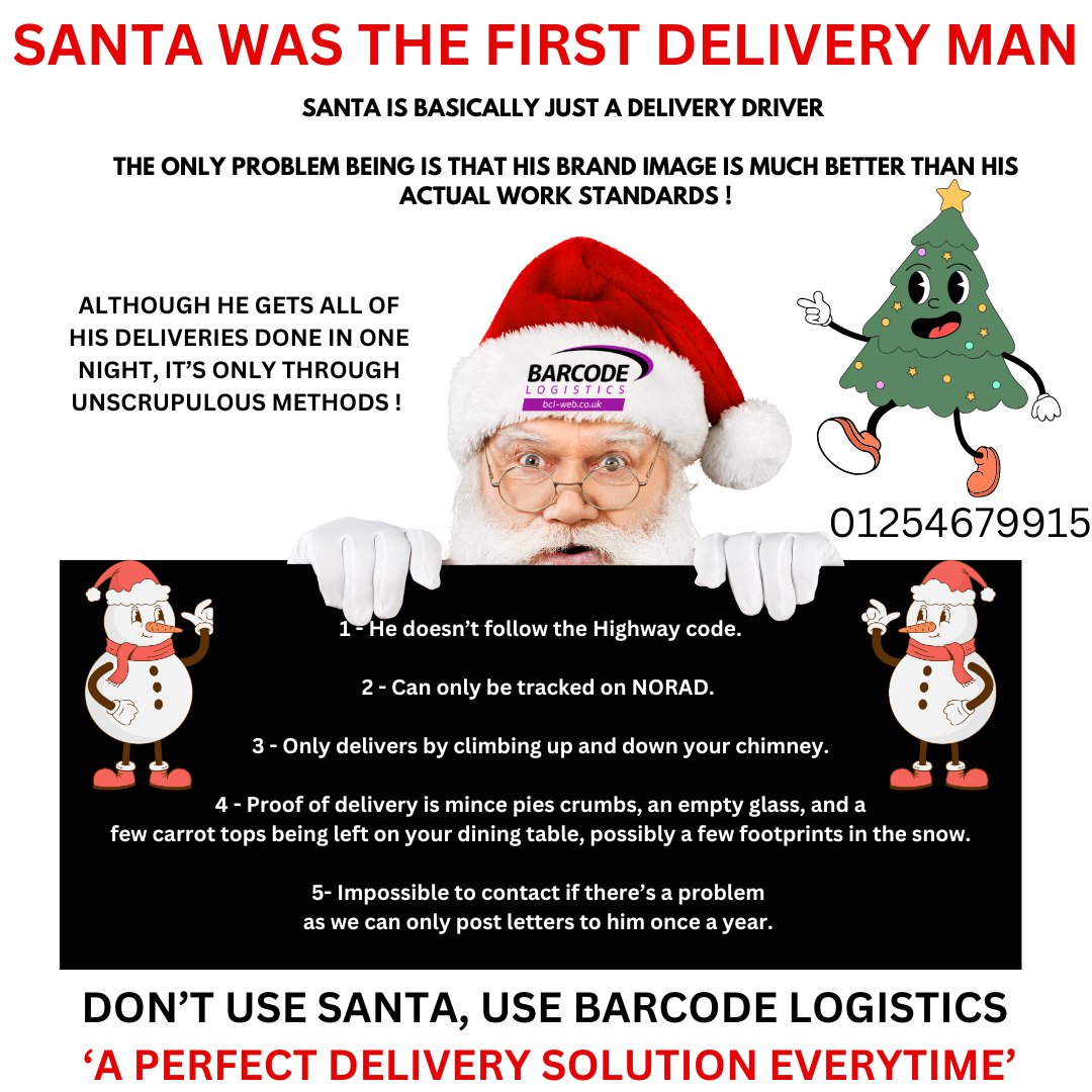#DON'T USE SANTA, USE BARCODE LOGISTICS!