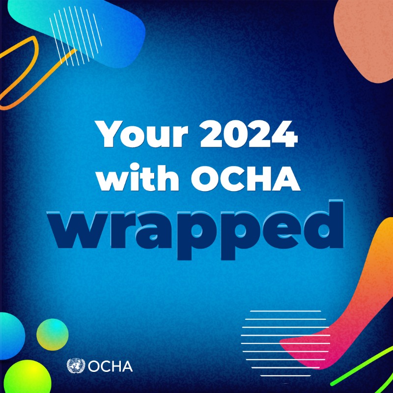 UNOCHA's tweet photo. Let’s take a look 🔙.

As we wrap up this year and gear up for 2025, here’s a quick recap of your defining moments with OCHA in 2024. 👇