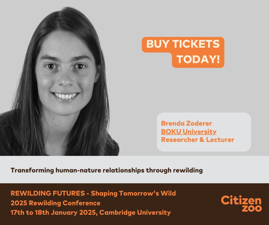 Citizen Zoo (@citizenzoo) on Twitter photo We’re excited to welcome <a href="/BrendaZoderer/">Brenda Zoderer</a>, researcher and lecturer at BOKU University, to the 2025 Citizen Zoo Rewilding Conference! Brenda studies human-nature relationships, focusing on environmental justice, wilderness & rewilding🌱
Buy your tickets here: ow.ly/smK550UqAFw We’re excited to welcome <a href="/BrendaZoderer/">Brenda Zoderer</a>, researcher and lecturer at BOKU University, to the 2025 Citizen Zoo Rewilding Conference! Brenda studies human-nature relationships, focusing on environmental justice, wilderness & rewilding🌱
Buy your tickets here: ow.ly/smK550UqAFw