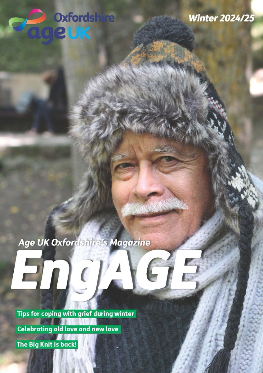 The Winter edition of our EngAGE magazine is now available!

We cover some useful tips to stay safe and well during the winter, some festive scams to look out for and some stories celebrating old love and new love!

Read online here - buff.ly/49FlfQc