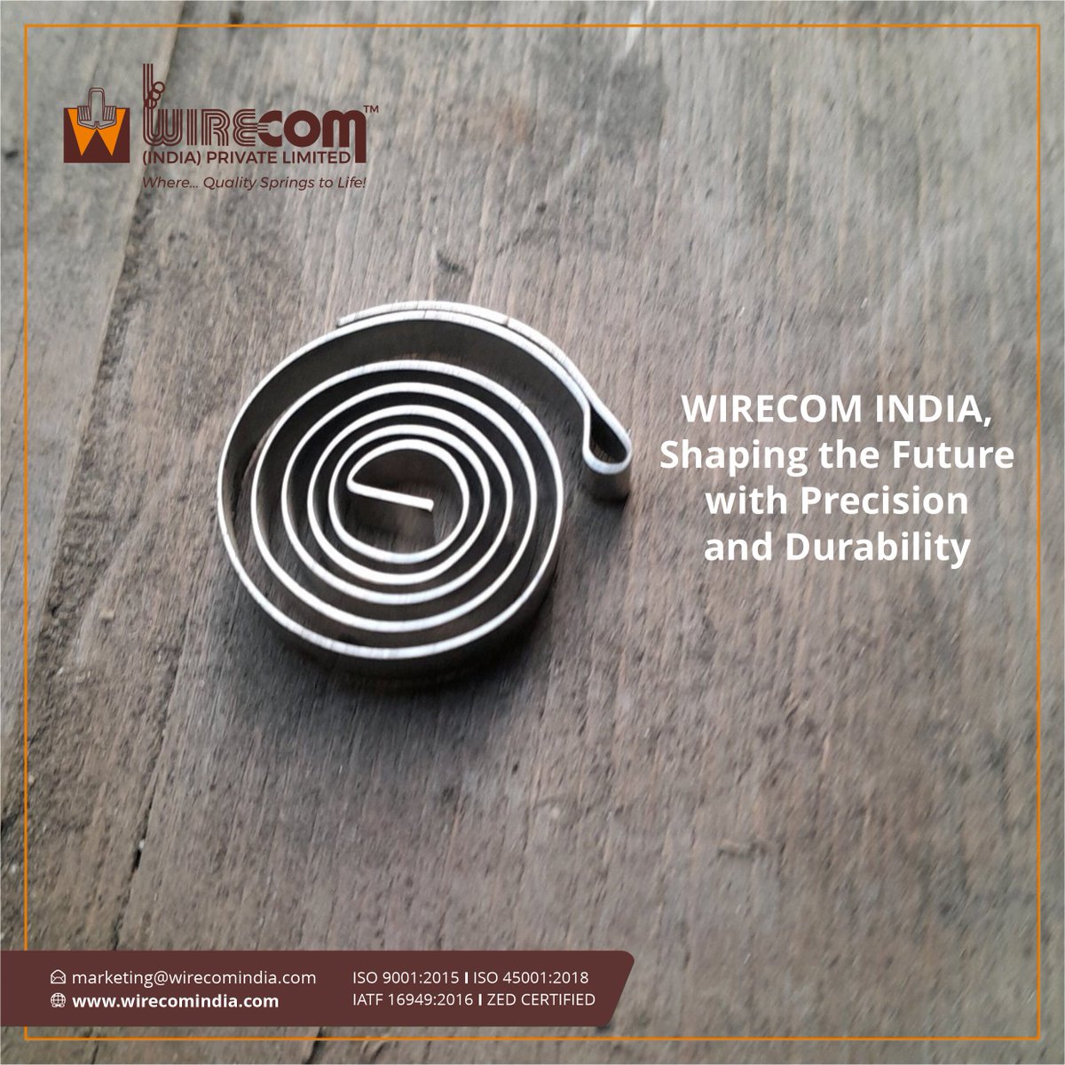WirecomIndia's tweet photo. Wirecom India designs quality springs for shaping the future of springs to achieve high precision and maintaining their strength and durability.
#spring #springs #compressionspring #industrialspring #springmanufacturer #wirecomspring #conicalspring #industrialspringmanufacturer https://t.co/aALmfX40Do
