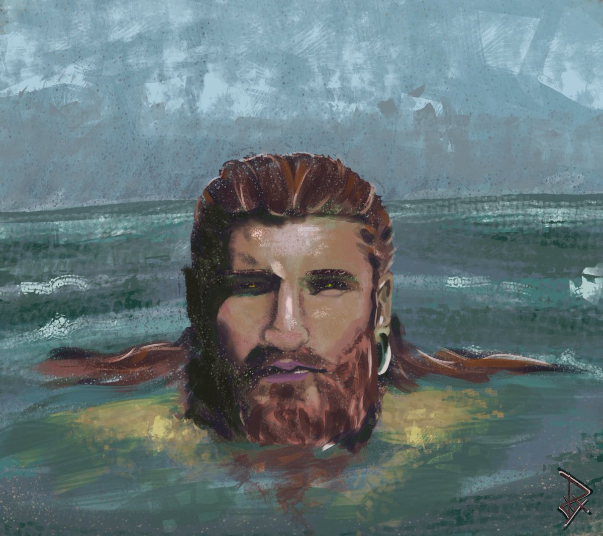 Ignian's tweet photo. Here's what i painted today! 📷
Time taken: 1h40m
#digitalart #digitalpainting #colour #colourstudy
#portrait #digitalportrait #fantasyportrait
#artstudiopro #art #study #sailor #drowned #beard #handsome https://t.co/abt39aCZAG