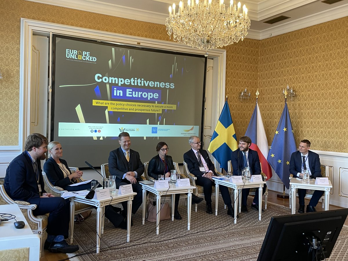 🔓In 2024 we’ve taken Europe Unlocked on the road with roundtable events in Prague, Rome, and Madrid.

These discussions brought together policymakers and business leaders from across Europe to address   competitiveness and the policy choices necessary for a prosperous future.