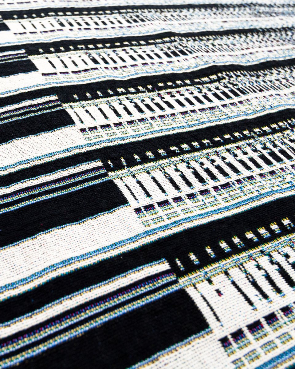 GlitchTextiles's tweet image. A Year In Code
1. iTunes Binary Throw - Detail
2. iTunes Binary Throw - Detail
glitchtextiles.com
#processing #datavisualization #visualdata #uniqlo #data #glitchtextiles #textiles #textiledesign #textileart #woven